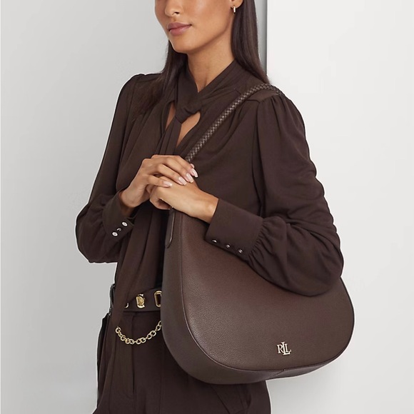 Ralph Lauren Pebbled Leather Charli Shoulder Bag - Picture 6 of 16